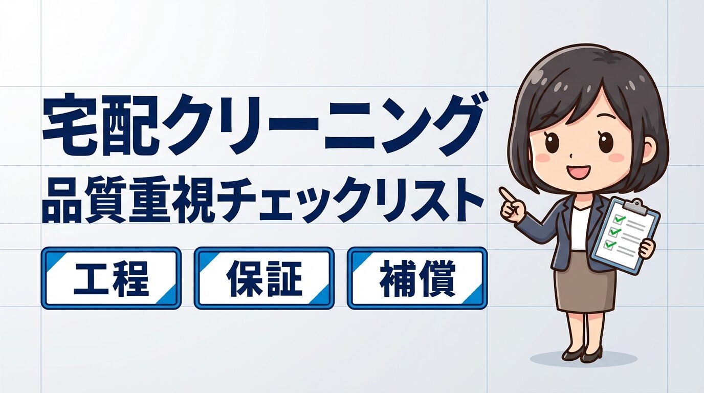 【品質重視】宅配クリーニングの選び方｜工程・保証・補償で見抜くチェックリスト