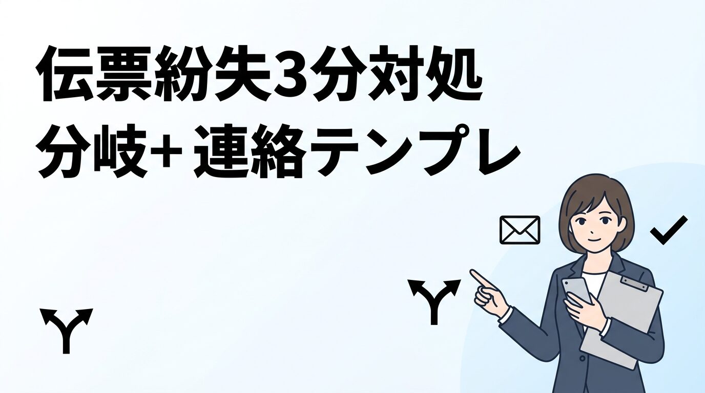 宅配クリーニングの伝票をなくした！最短3分の対処｜発送用・受け取り用の分岐＋連絡テンプレ